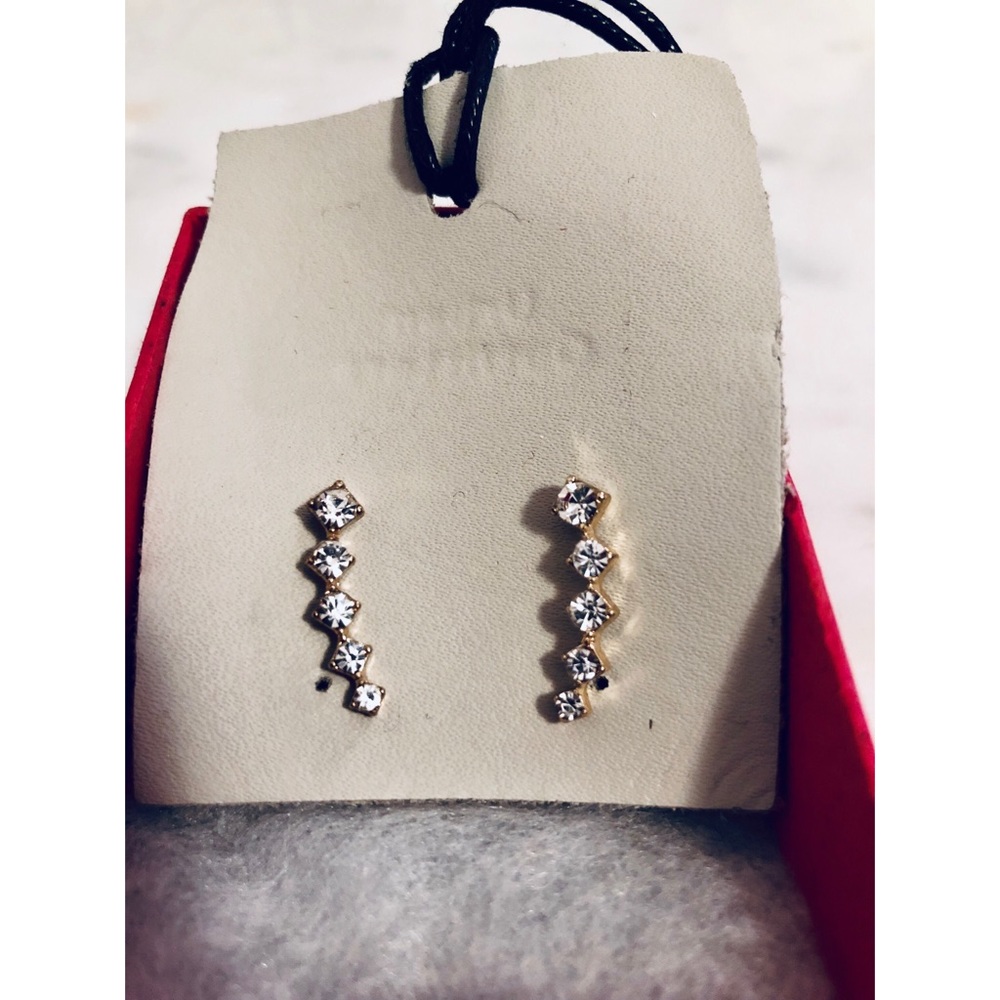 Crystal climber earrings
